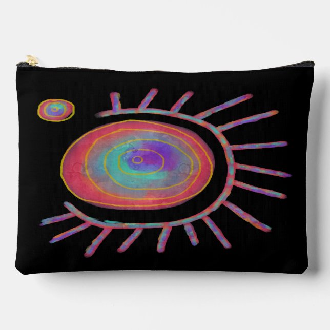 Colourful Abstract Sun Accessory Pouch (Front)