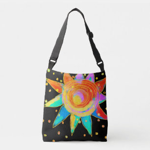 Colourful Abstract Sun Crossbody Bag