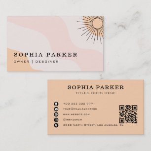 Colourful Abstract Sunburst Business Card