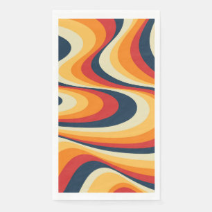 Colourful abstract swirl design napkin