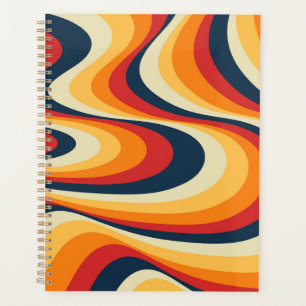 Colourful abstract swirl design  planner