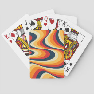 Colourful abstract swirl design playing cards