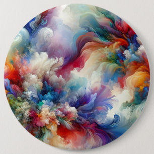 Colourful Abstract Swirl Explosion Artwork  6 Cm Round Badge