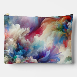 Colourful Abstract Swirl Explosion Artwork Accessory Pouch