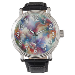 Colourful Abstract Swirl Explosion Artwork  Watch