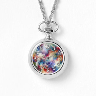 Colourful Abstract Swirl Explosion Artwork Watch