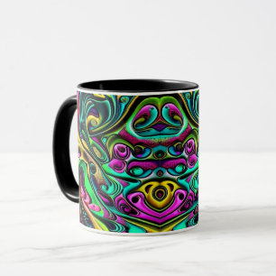 Colourful Abstract Swirls Design Mug