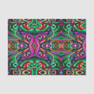 Colourful Abstract Swirls Design Tissue Paper