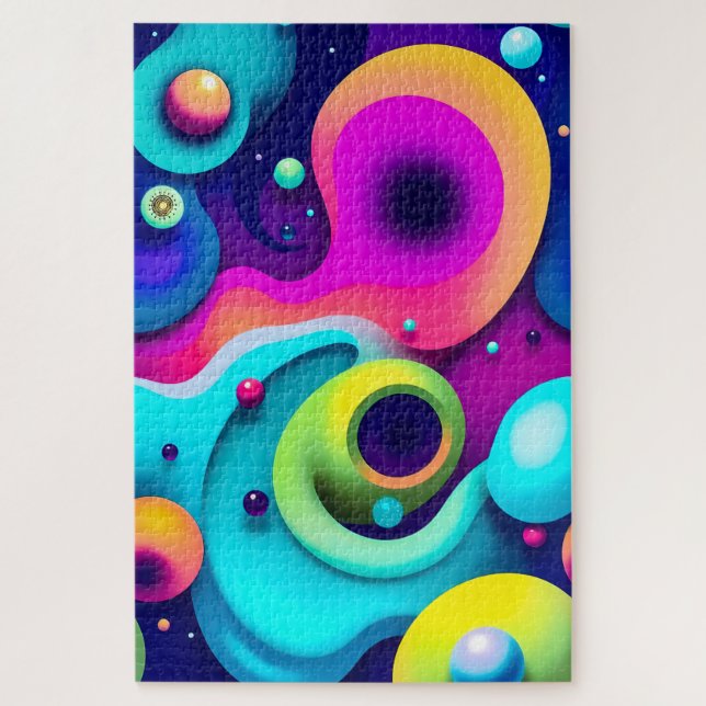 Colourful Abstract Swirls - Modern Art  Jigsaw Puzzle (Vertical)