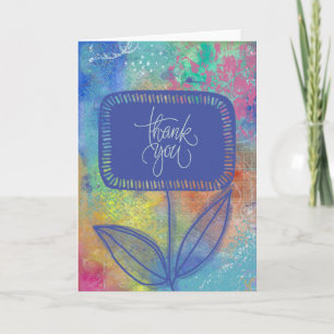 Colourful Abstract "Thank You"  Card