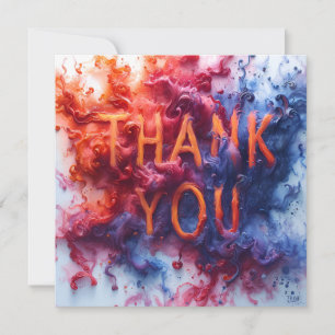 Colourful abstract thank you card