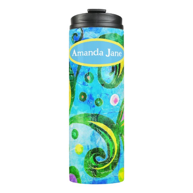 Colourful Abstract  Thermal Tumbler (Front)