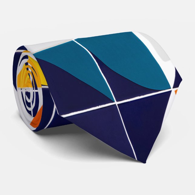 Colourful Abstract  Tie (Rolled)