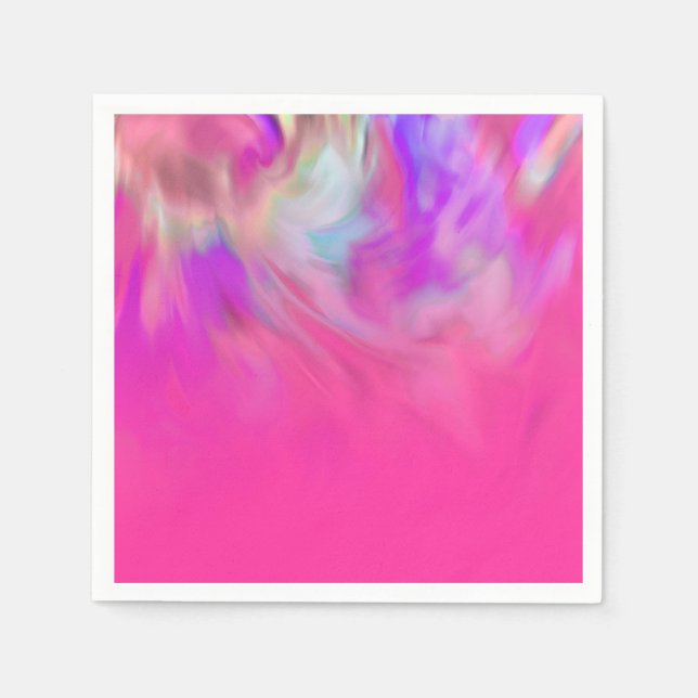 Colourful Abstract Tie Dye Ombre Design Napkin (Front)