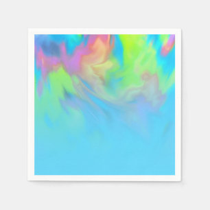 Colourful Abstract Tie Dye Ombre Design Napkin