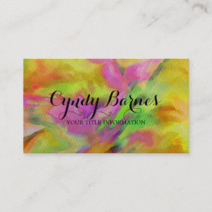 Colourful Abstract Tie Dye Pattern Business Card