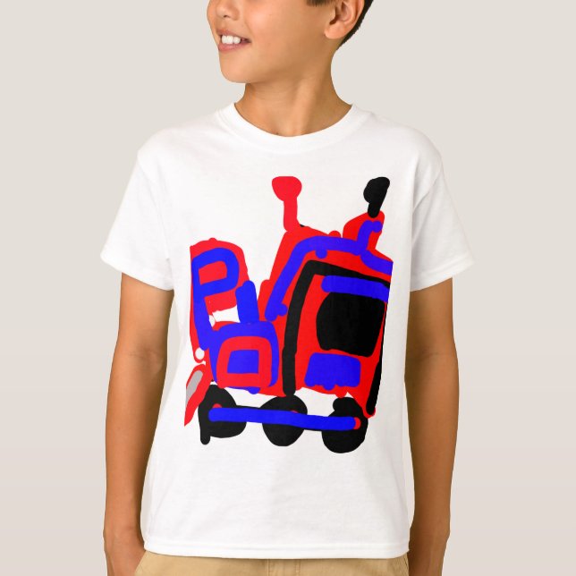 colourful abstract train T-Shirt (Front)