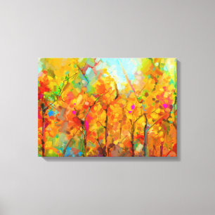 Colourful Abstract Trees In The Forest Wall Art