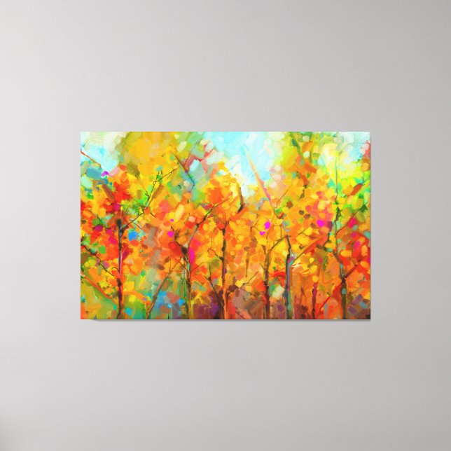 Colourful Abstract Trees Of The Forest Canvas Prin Print (Front)