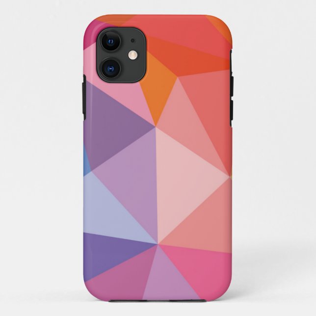 Colourful Abstract Triangle Pattern Case-Mate iPhone Case (Back)