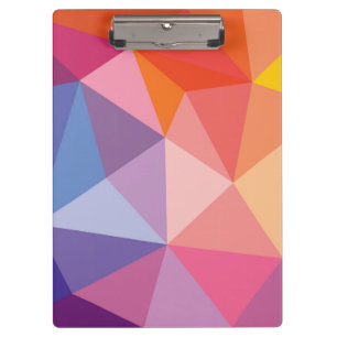 Colourful Abstract Triangle Pattern Clipboard