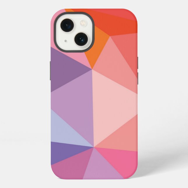 Colourful Abstract Triangle Pattern iPhone Case (Back)