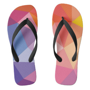 Colourful Abstract Triangle Pattern Jandals