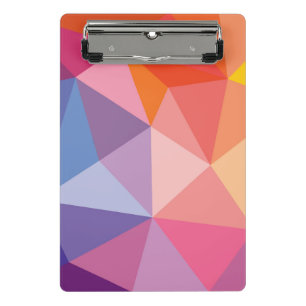 Colourful Abstract Triangle Pattern Mini Clipboard