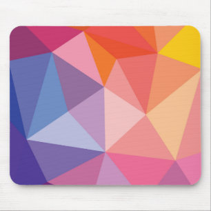 Colourful Abstract Triangle Pattern Mouse Pad