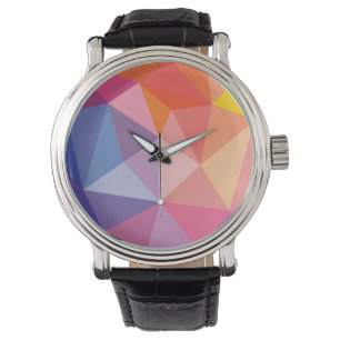 Colourful Abstract Triangle Pattern Watch