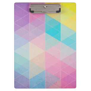 Colourful abstract triangles background clipboard