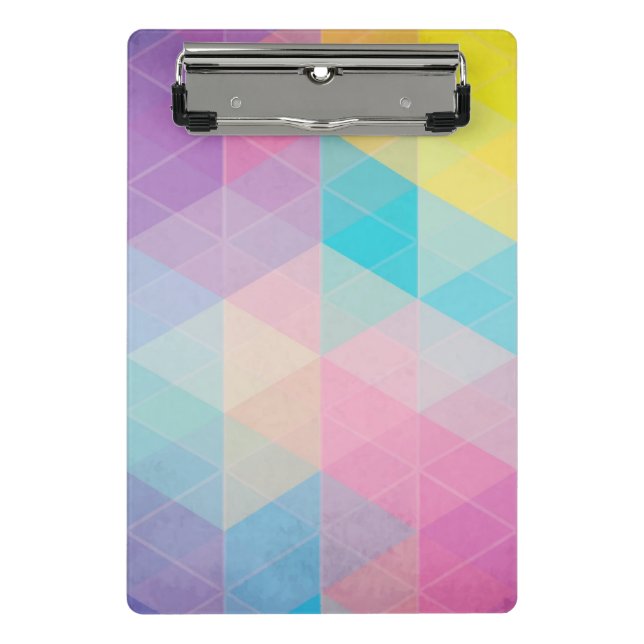 Colourful abstract triangles background mini clipboard (Front)