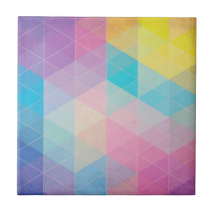 Colourful abstract triangles background tile