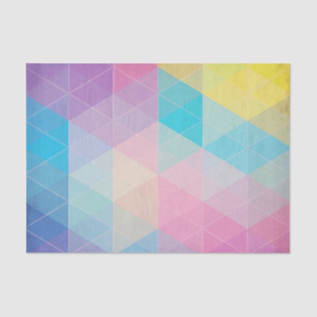 Colourful abstract triangles background tissue paper (Front)