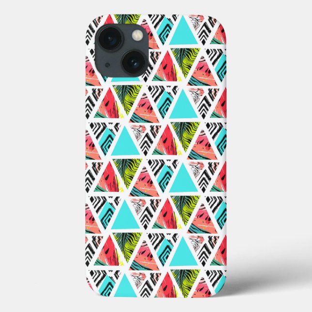 Colourful Abstract Tropical Pattern Case-Mate iPhone Case (Back)