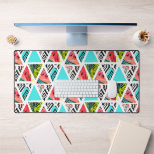 Colourful Abstract Tropical Pattern Desk Mat