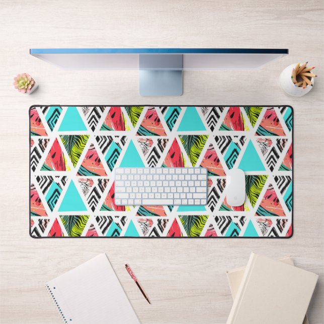Colourful Abstract Tropical Pattern Desk Mat (Office 1)