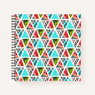 Colourful Abstract Tropical Pattern Notebook