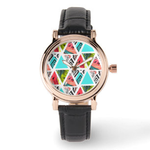 Colourful Abstract Tropical Pattern Watch