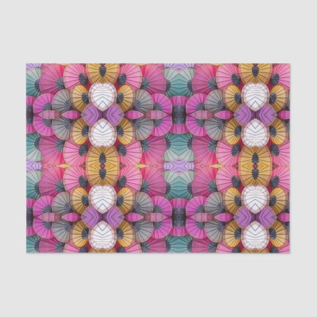 Colourful Abstract Umbrellas Tissue Paper (Front)