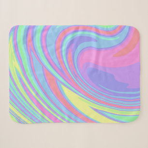 Colourful Abstract Unicorn Sherpa Blanket