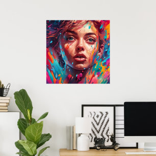 Colourful Abstract Vibrant Illustration  Poster