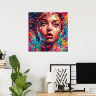 Colourful Abstract Vibrant Illustration Poster