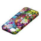 Colourful Abstract Vintage Flowers Collage