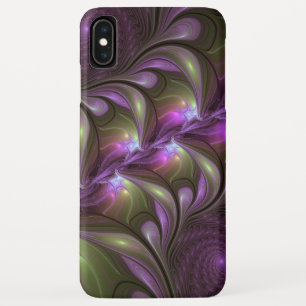 Colourful Abstract Violet Purple Khaki Fractal Art Case-Mate iPhone Case