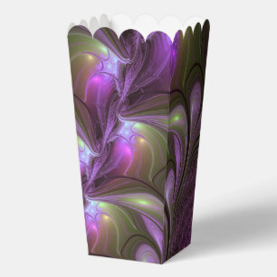 Colourful Abstract Violet Purple Khaki Fractal Art Favour Box