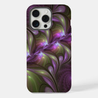 Colourful Abstract Violet Purple Khaki Fractal Art
