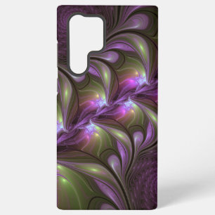 Colourful Abstract Violet Purple Khaki Fractal Art Samsung Galaxy Case