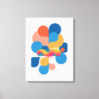 Colourful Abstract Wall Art, Modern Geometric Art  Canvas Print