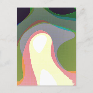 Colourful Abstract Warps 208 Postcard